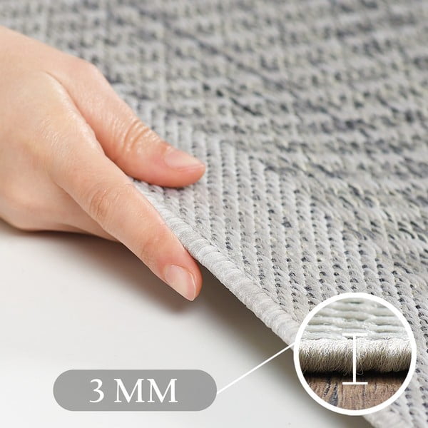 Hellgrauer runder Teppich für den Innen- und Außenbereich, Ø 200 cm Giza 1410 - Ayyildiz Carpets-image-4
