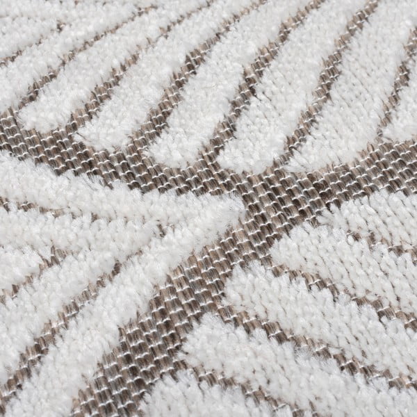 Teppich für den Innen- und Außenbereich, elfenbeinfarben, 66 × 230 cm Elm Leaf - Flair Rugs-image-3