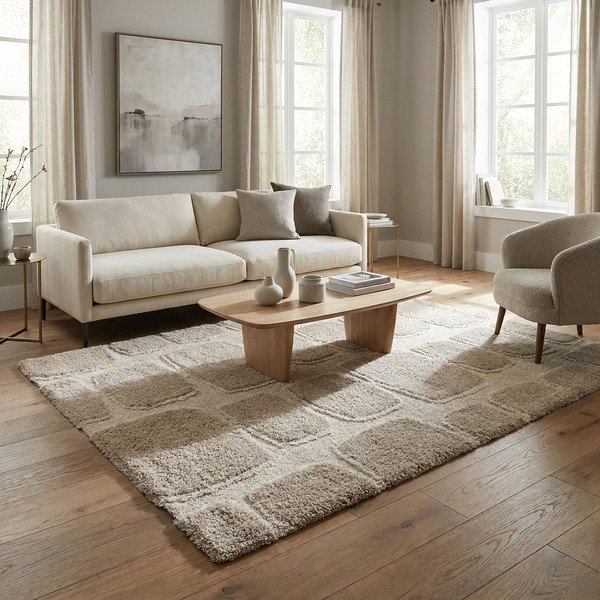 Beige/cremefarbener Teppich 120 × 170 cm Ember - Universal-image-1
