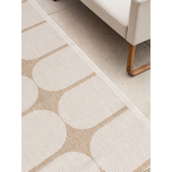 Laufmatte für drinnen und draußen in Beige und Elfenbein, 80 x 250 cm Duet Bowen - Hanse Home-image-3