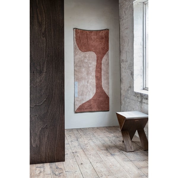 Waschbarer Läufer aus Baumwolle in Ziegelrot und Beige, 70 x 150 cm Figura - Mette Ditmer Denmark-image-1
