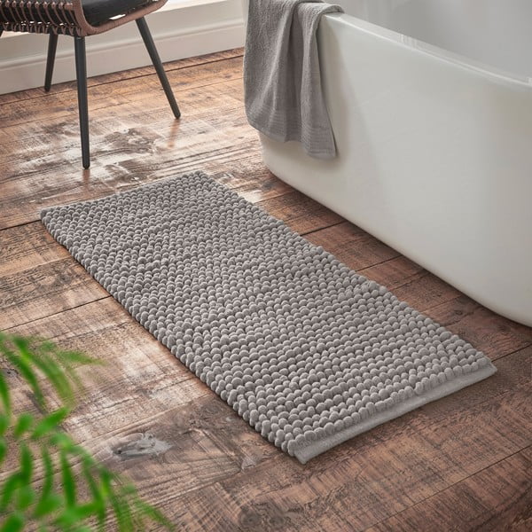 Grauer Badezimmerteppich, 50 x 120 cm Aspen Bobble - Bianca-image-1