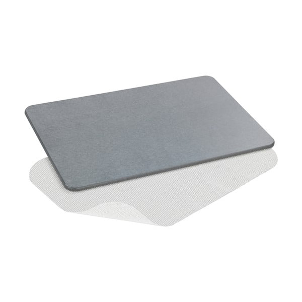 Grauer Badezimmerteppich aus Kieselgur 39 x 60 cm Simi - Wenko-image-2