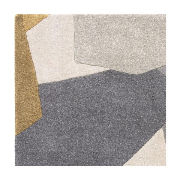 Handgewebter Teppich aus recycelten Fasern in Ockergelb und Grau, 200 × 290 cm Romy - Asiatic Carpets-image-2
