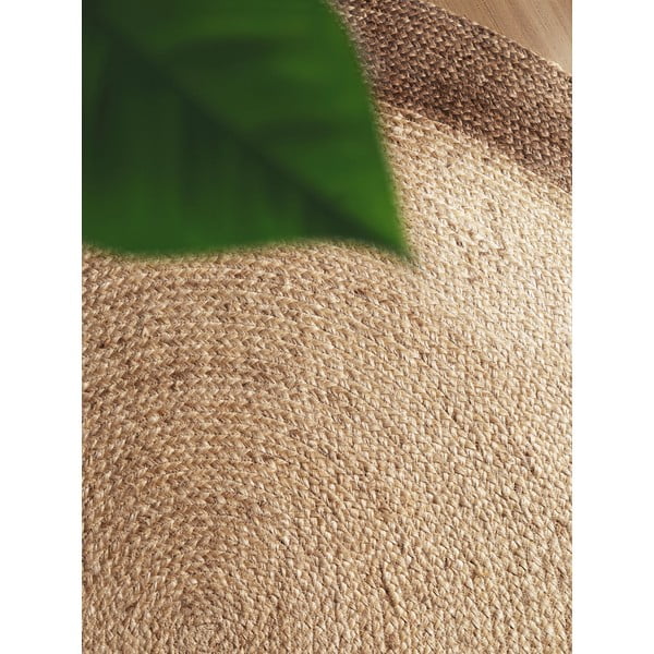Doppelseitiger, handgewebter runder Jute-Teppich in Graubeige, Ø 120 cm Looma Greige - Hanse Home-image-3