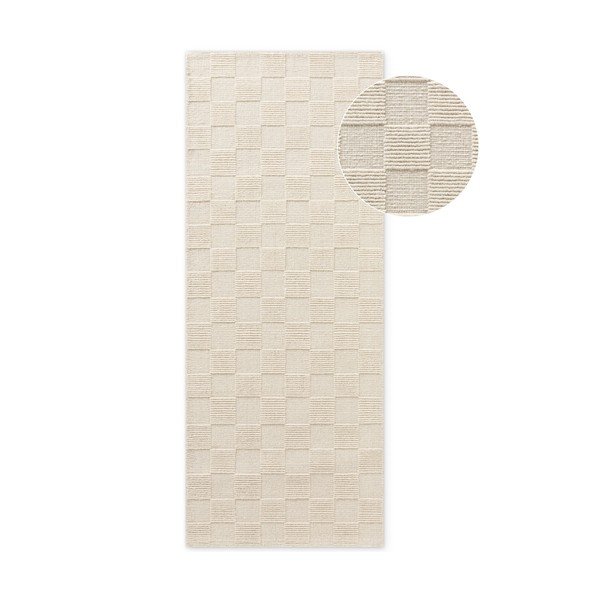 Cremefarbener, handgewebter Läufer aus Wolle, 80 x 200 cm Scala - Villeroy&Boch