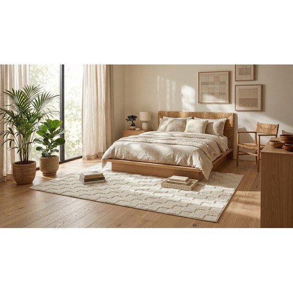 Cremefarbener Teppich 120 × 170 cm Mosaic - ESTE-image-3