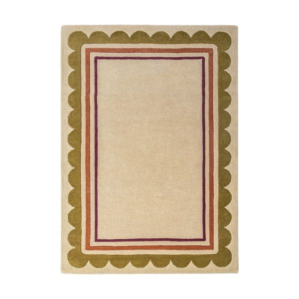 Handgewebter Wollteppich in Naturfarbe, 120 x 170 cm Lois - Flair Rugs