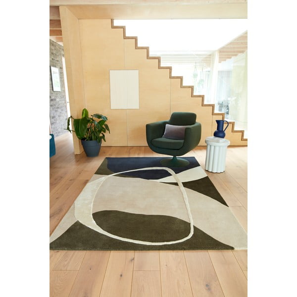 Grüner, handgewebter Wollteppich, 160 × 230 cm Matrix - Asiatic Carpets-image-2