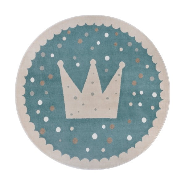 Blauer Kinderteppich, Durchmesser 100 cm Crown - Hanse Home