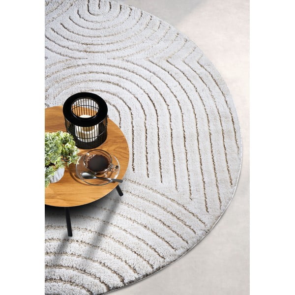 Weißer runder Teppich, Ø 160 cm Panglao New York White - Elle Decoration-image-2