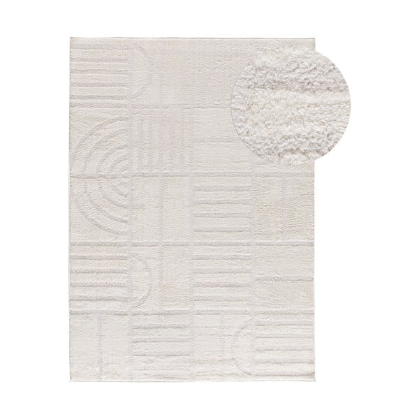Cremefarbener Teppich, 140 × 200 cm Blanche - Universal