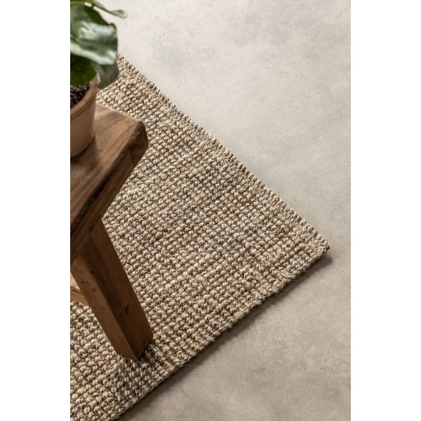 Taupefarbener Jute-Läufer 80 x 200 cm Bouclé - Hanse Home-image-4