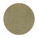 Khaki-farbener, handgewebter runder Wollteppich, Ø 160 cm Mesmerise Sage - Flair Rugs