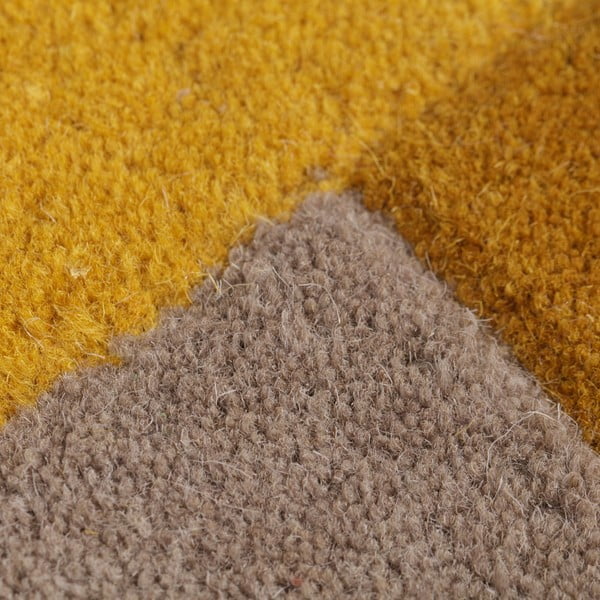 Gelb/beiger Wollteppich, 60 × 230 cm Collage - Flair Rugs-image-2