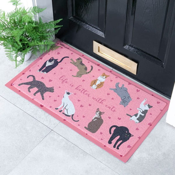 Fußmatte 40 × 70 cm Life Is Better With Cats - Artsy Doormats-image-1