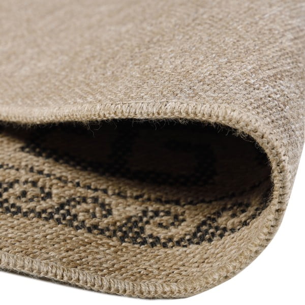 Schwarz-beiger runder Outdoor-Teppich, Ø 120 cm Comilla - Ayyildiz Carpets-image-4