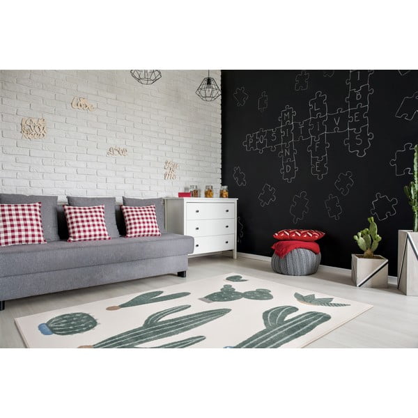 Grüner/elfenbeinfarbener Kinderteppich, 120 × 170 cm Cacto Malachite - FD-image-1