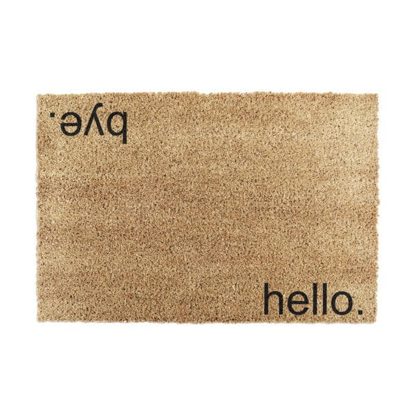 Fußmatte aus Kokosfasern, 40 x 60 cm Hello, Bye - Artsy Doormats