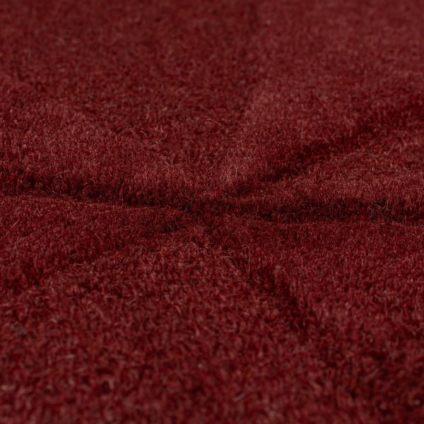 Weinroter, handgewebter runder Wollteppich, Ø 160 cm Shard Red - Flair Rugs-image-3
