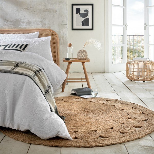 Beige/naturfarben, handgewebter runder Jute-Teppich, Ø 150 cm Arya - Flair Rugs-image-1