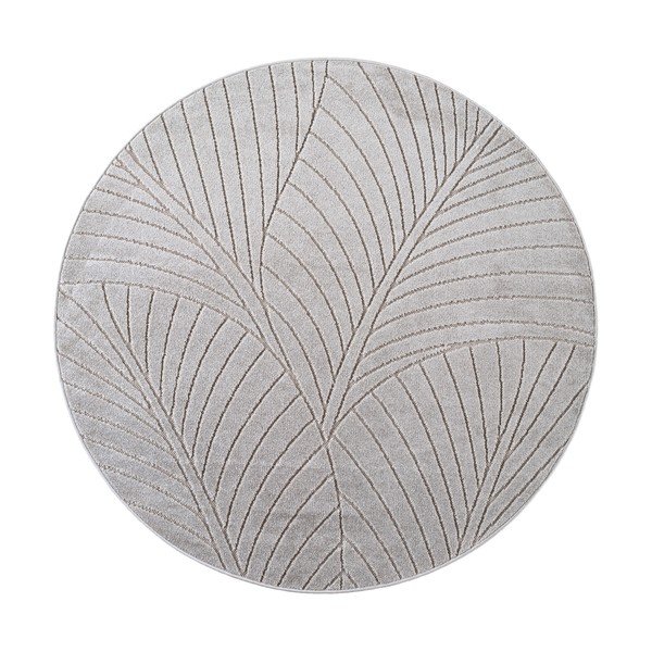 Runder Teppich für drinnen und draußen in Silber, Ø 160 cm Nova 1203 - Ayyildiz Carpets