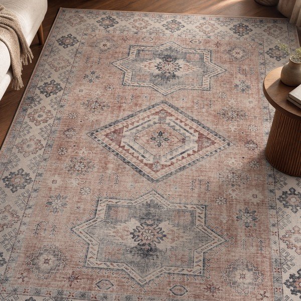 Rosa/grauer Teppich 120 × 160 cm Gratia - Hanse Home-image-1