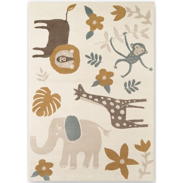 Cremefarbener Kinderteppich 160 x 235 cm Animal Safari - Hanse Home