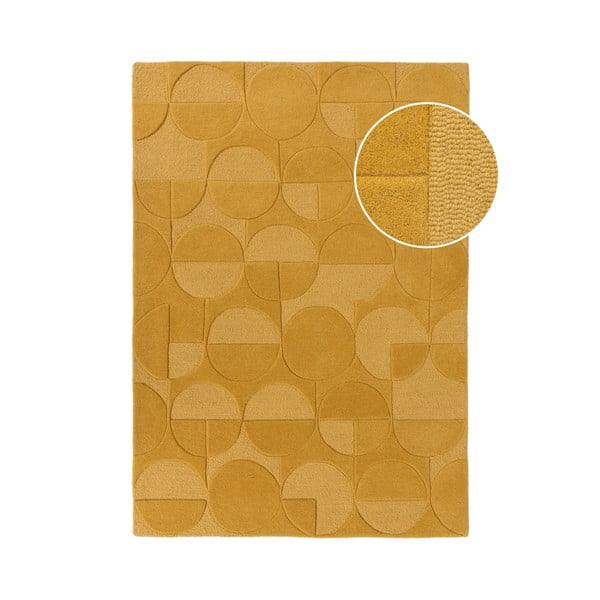 Gelber Wollteppich, 200 × 290 cm Gigi - Flair Rugs