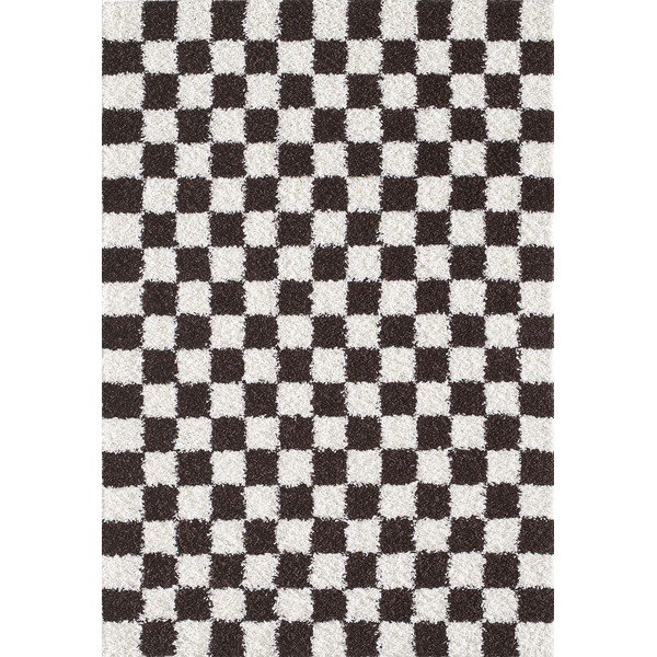 Brauner/cremefarbener Teppich 80x150 cm Grida – ESTE