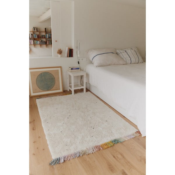 Cremefarbener, waschbarer, handgewebter Baumwollteppich für Kinder, 170 x 240 cm Stardust - Lorena Canals-image-1