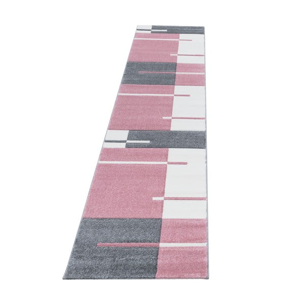 Rosa-grauer Läufer, 80 × 300 cm Hawaii - Ayyildiz Carpets