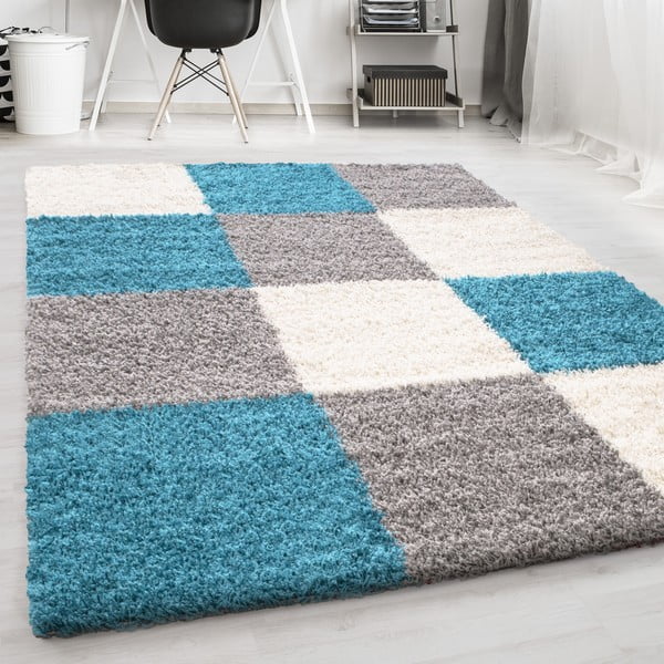 Grau-türkisfarbener Teppich, 60 × 110 cm Life - Ayyildiz Carpets-image-1