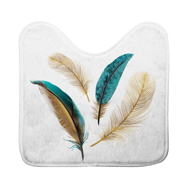 Weißer Badezimmer-Fußteppich für das WC, 45 x 45 cm Plumiss - douceur d'intérieur