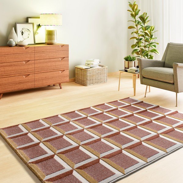 Teppich in Terrakotta-Farbe, 80 × 150 cm Amara - Universal-image-1