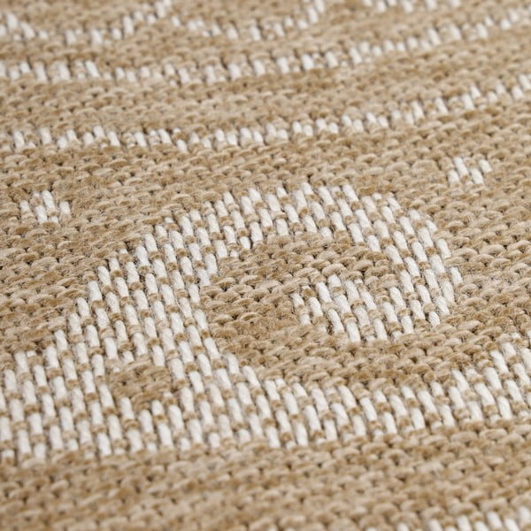Beiger, runder Teppich für den Außenbereich, Ø 160 cm Comilla - Ayyildiz Carpets-image-2