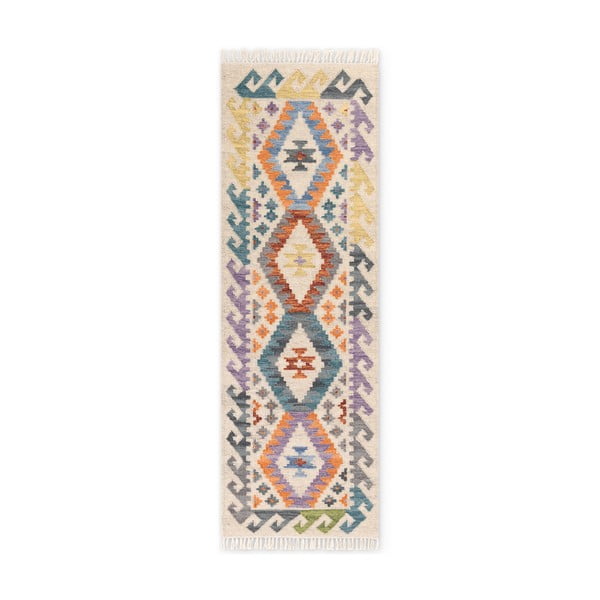 Doppelseitiger/handgewebter Läufer aus Wolle, 60 × 190 cm Kamal Oasis - Hanse Home