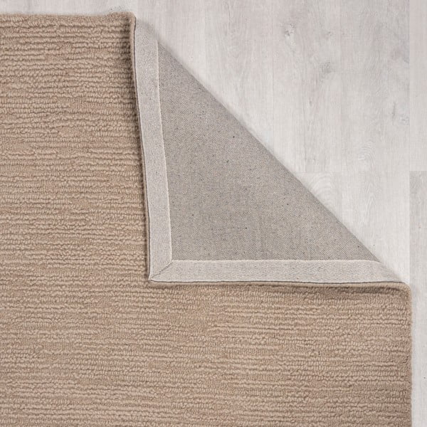 Beiger, handgewebter Wollteppich, 120 × 170 cm Harris Boucle - Flair Rugs-image-3