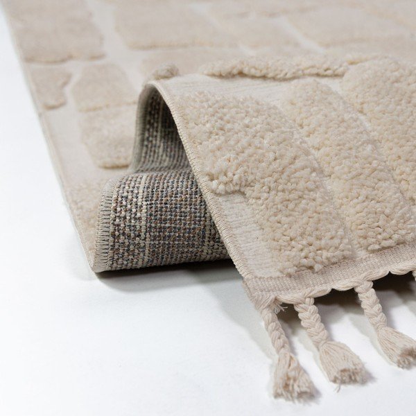 Cremefarbener Läufer 80 × 300 cm Esra Cobbled - Flair Rugs-image-4
