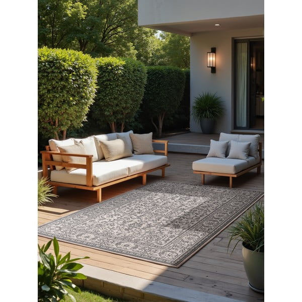 Teppich für den Innen- und Außenbereich in Grau und Elfenbein, 160 × 230 cm Duet Kona - Hanse Home-image-2