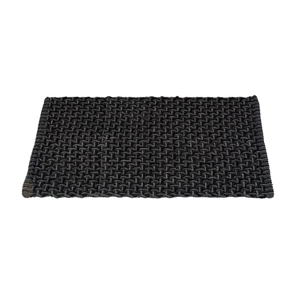 Anthrazitfarbene Textil-Badezimmermatte, 50 x 80 cm Ecoli - Wenko-image-2