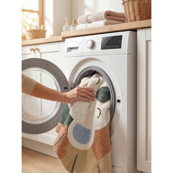 Cremefarbener, waschbarer/handgewebter Baumwoll-Kinderteppich, 140 x 200 cm Snuggle Rio - Hanse Home-image-2
