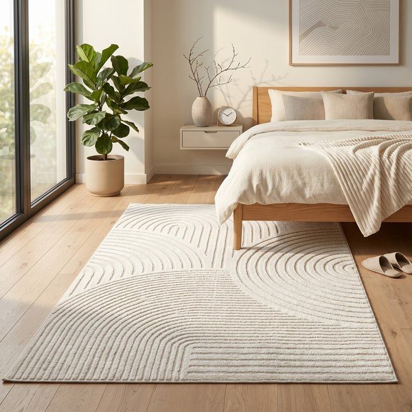 Cremefarbener Teppich 200x290 cm Whirl – ESTE-image-4