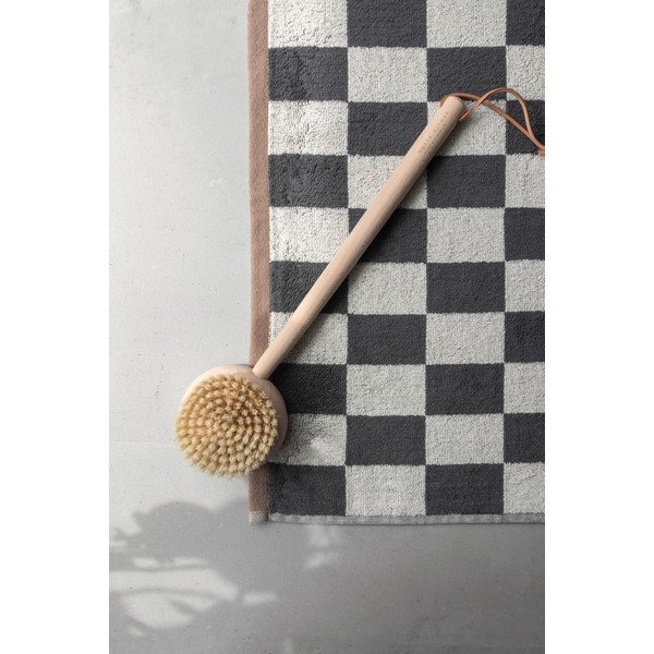 Anthrazit/beige Duschvorleger aus Bio-Baumwolle, 50 x 80 cm Retro - Mette Ditmer Denmark-image-3