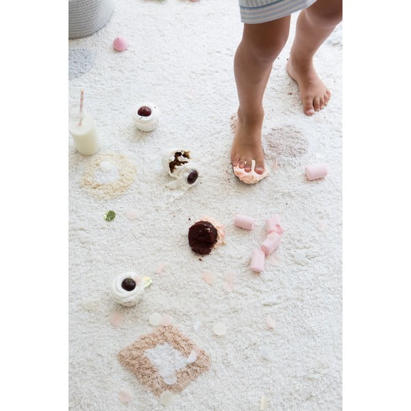 Cremefarbener, waschbarer, handgewebter Baumwoll-Kinderteppich, 140 x 200 cm Kim - Lorena Canals-image-4