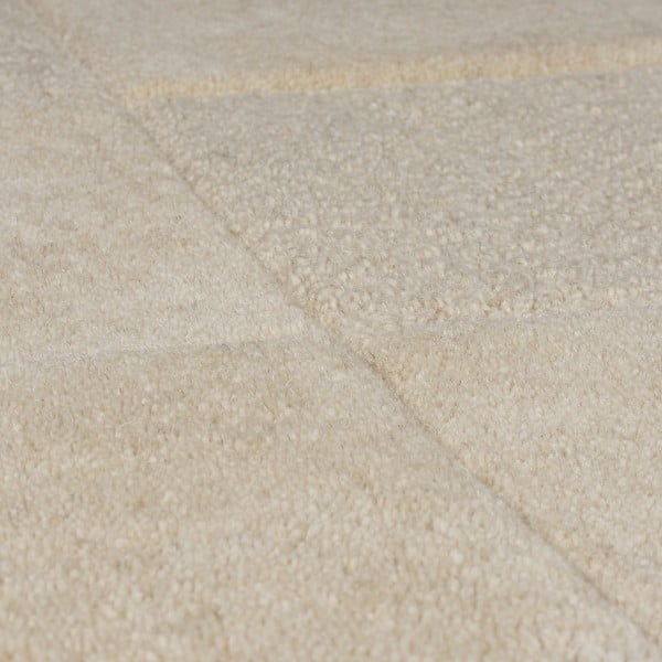 Beiger, handgewebter Läufer aus Wolle, 60 x 230 cm Checkerboard - Flair Rugs-image-3