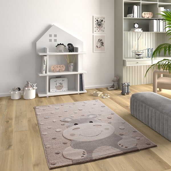 Beiger Kinderteppich 120 x 170 cm Clown - Universal-image-1