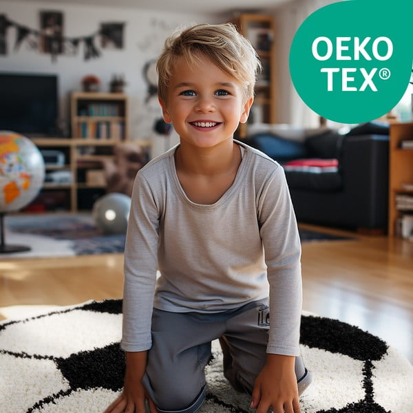 Schwarz-cremefarbener Kinderteppich, Durchmesser 100 cm Fun - Ayyildiz Carpets-image-2