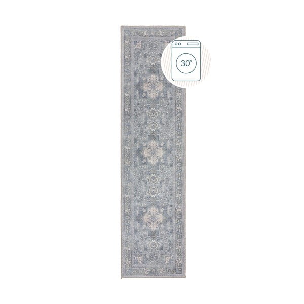 Grüner, waschbarer Läufer mit einem Anteil an recycelten Fasern, 60 x 230 cm Windsor - Flair Rugs