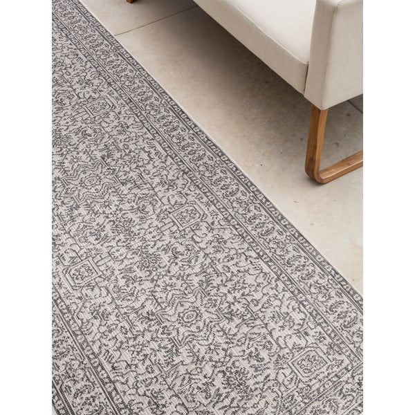 Laufmatte für drinnen und draußen in Grau und Elfenbein, 80 x 250 cm Duet Kona - Hanse Home-image-4